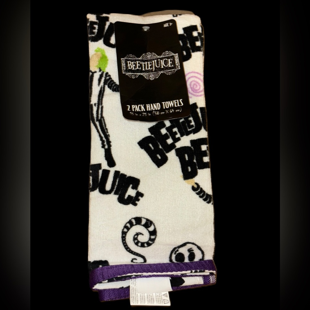 Beetlejuice Beetlejuice Beetlejuice  2 pk kitchen hand towels NEW